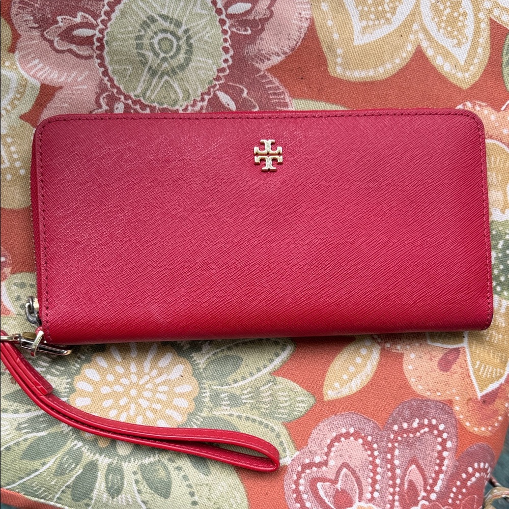 Tory Burch Red Clutch Wristlet
